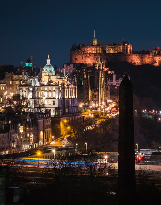 Edinburgh at night