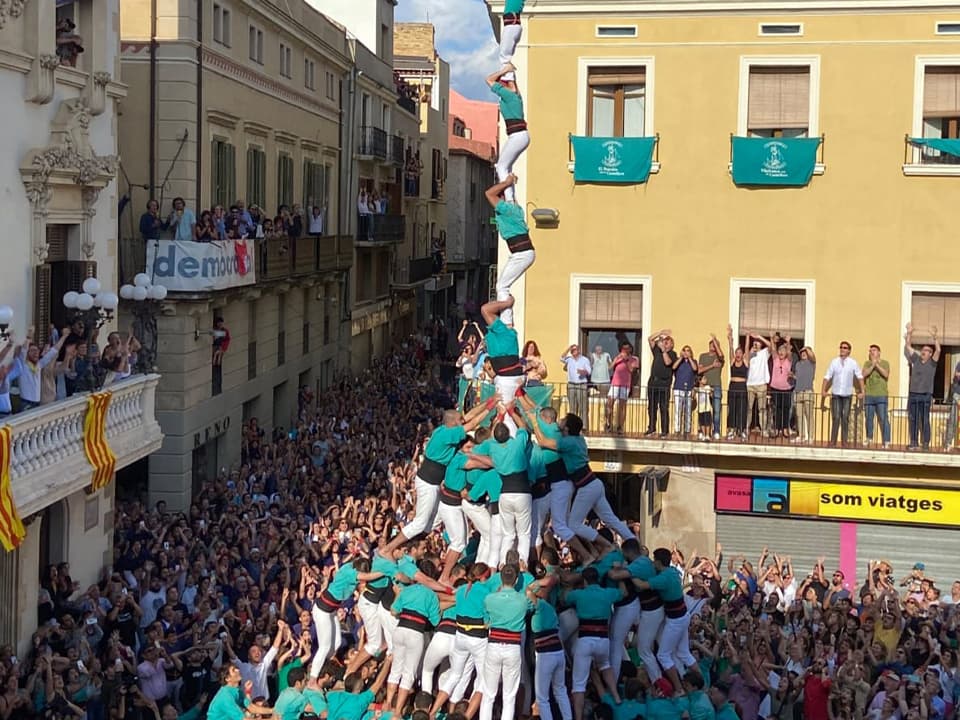 The Castellers de Vilafranca in action.
