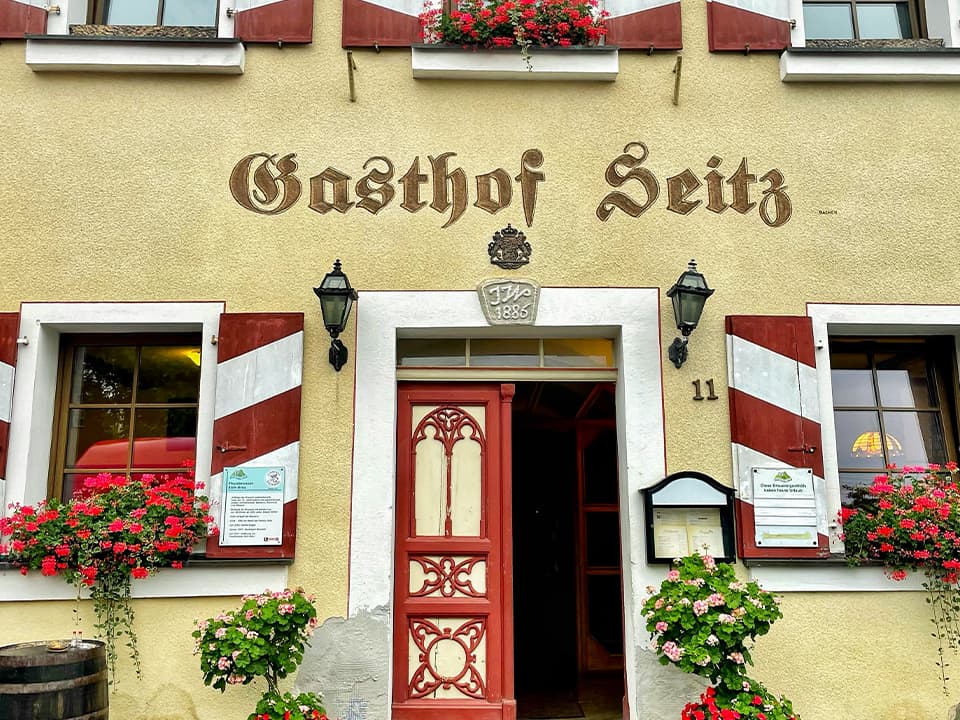 Gasthof Seitz in Fränkische Schweiz (Frankish Switzerland) is home to Brauerei Elch-Bräu Thuisbrunn