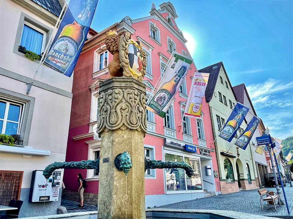 The town fountain in Kulmbach.