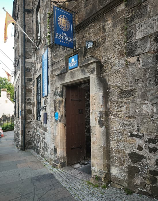 The Portcullis pub by the walls of Stirling Castle